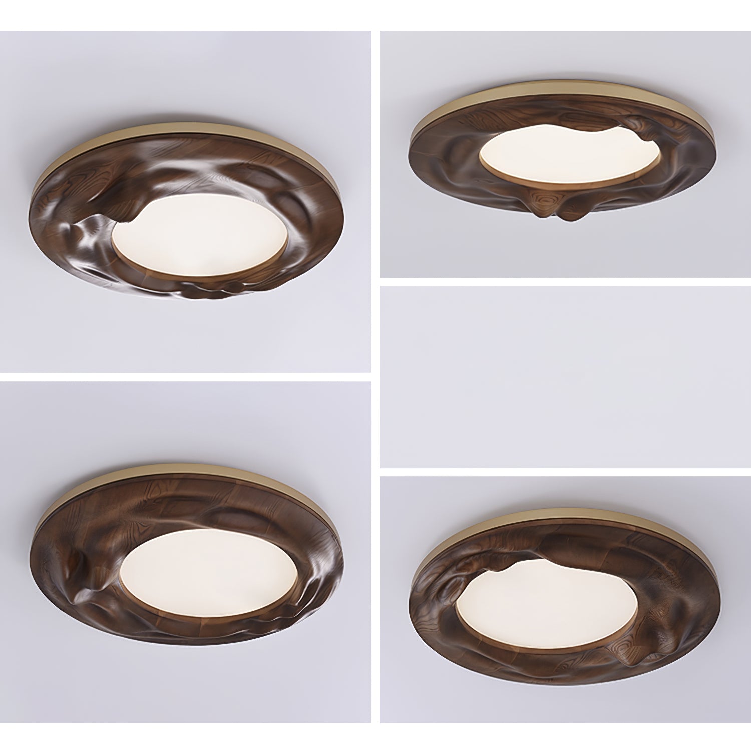 Seloz Ceiling Lamp Wood Ripple Organic Tranquil-Neutral Decor