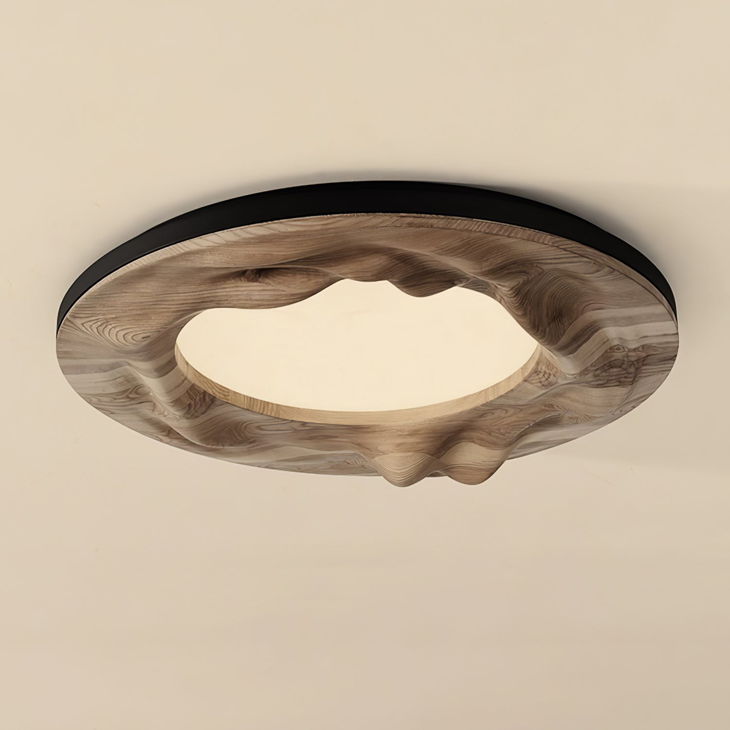 Seloz Ceiling Lamp Wood Ripple Organic Tranquil-Neutral Decor