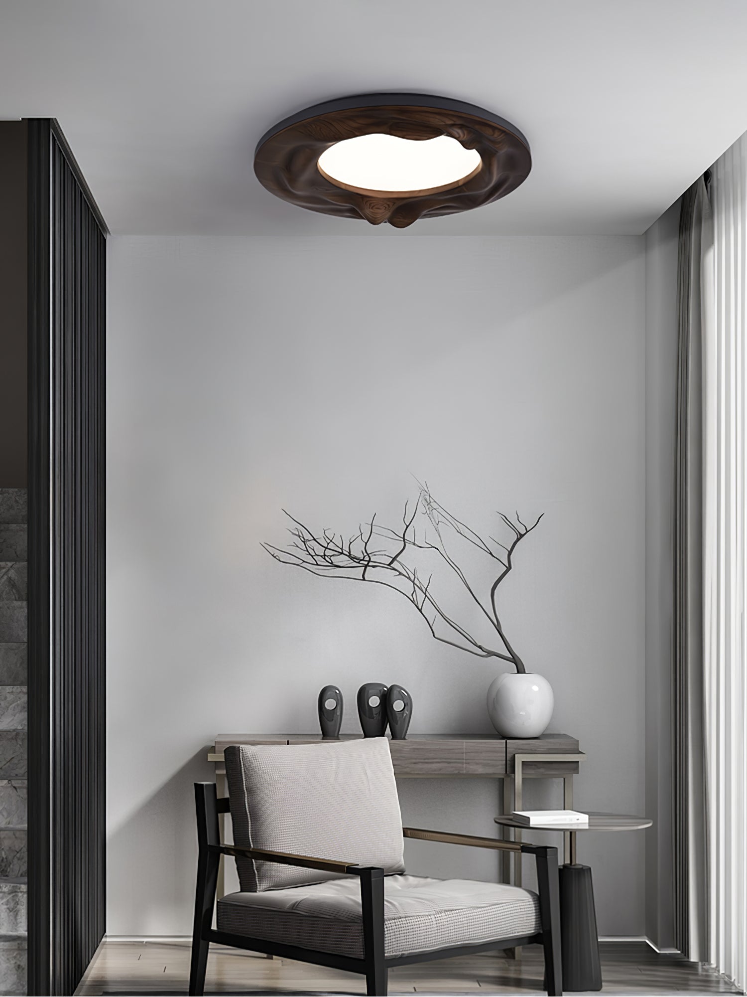 Seloz Ceiling Lamp Wood Ripple Organic Tranquil-Neutral Decor
