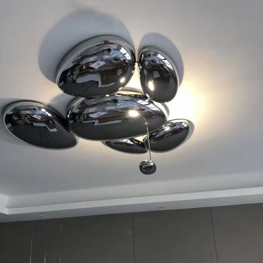 Vostix Ceiling Lamp Chrome Pebble Modern-Neutral Decor