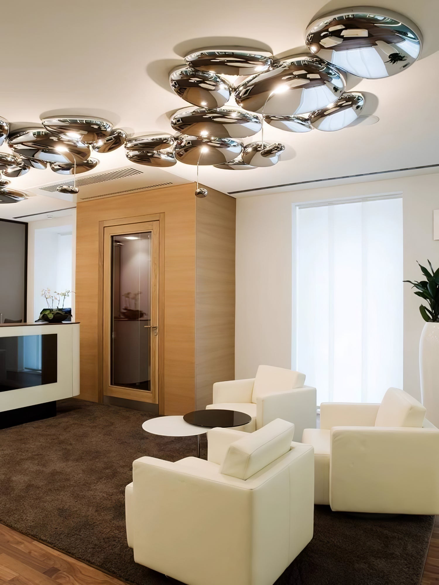 Vostix Ceiling Lamp Chrome Pebble Modern-Neutral Decor
