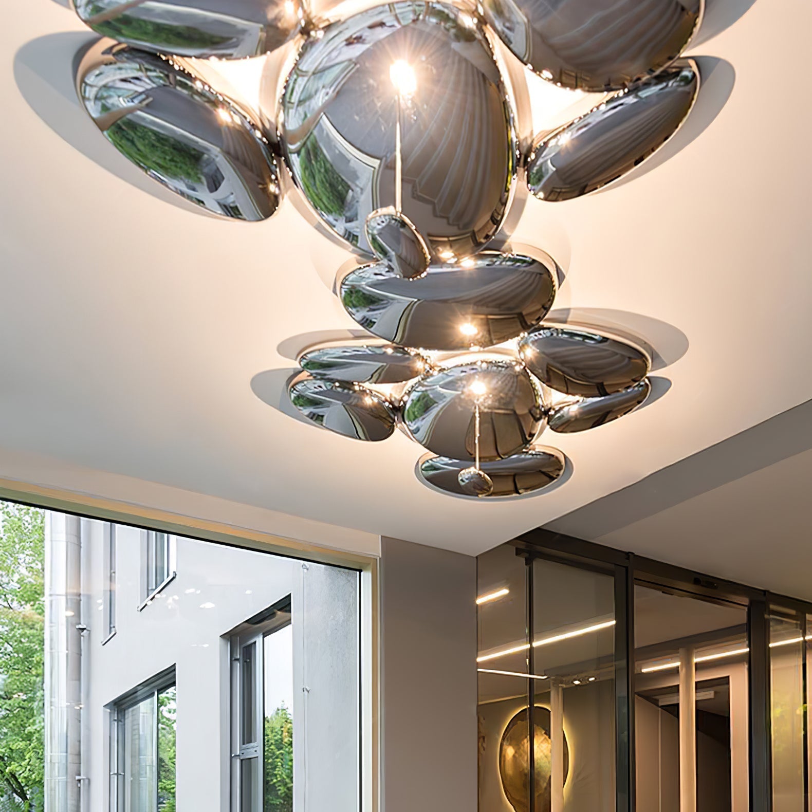 Vostix Ceiling Lamp Chrome Pebble Modern-Neutral Decor