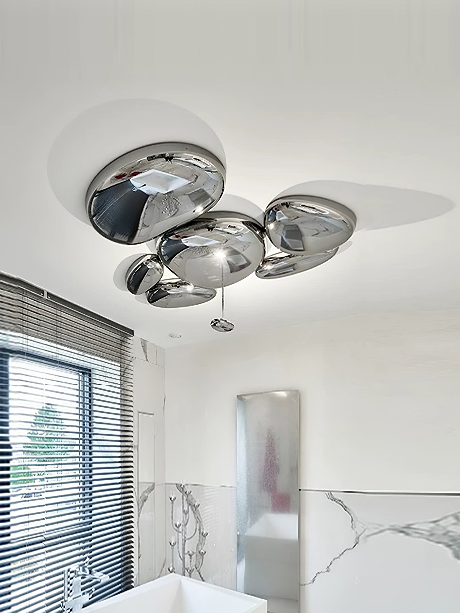 Vostix Ceiling Lamp Chrome Pebble Modern-Neutral Decor
