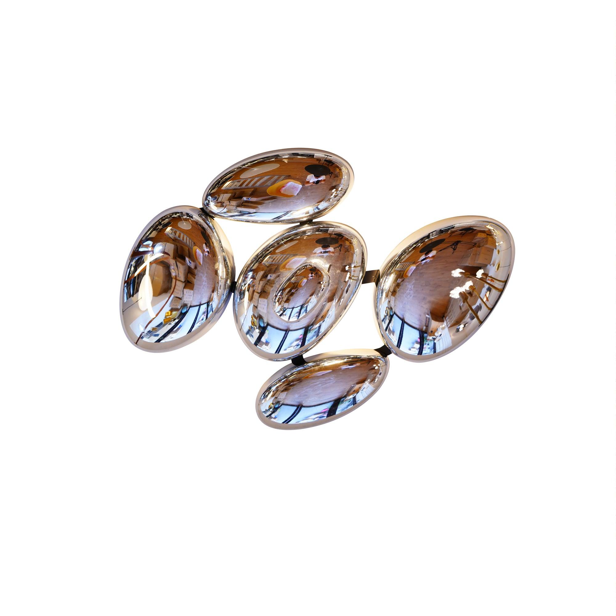 Vostix Ceiling Lamp Chrome Pebble Modern-Neutral Decor