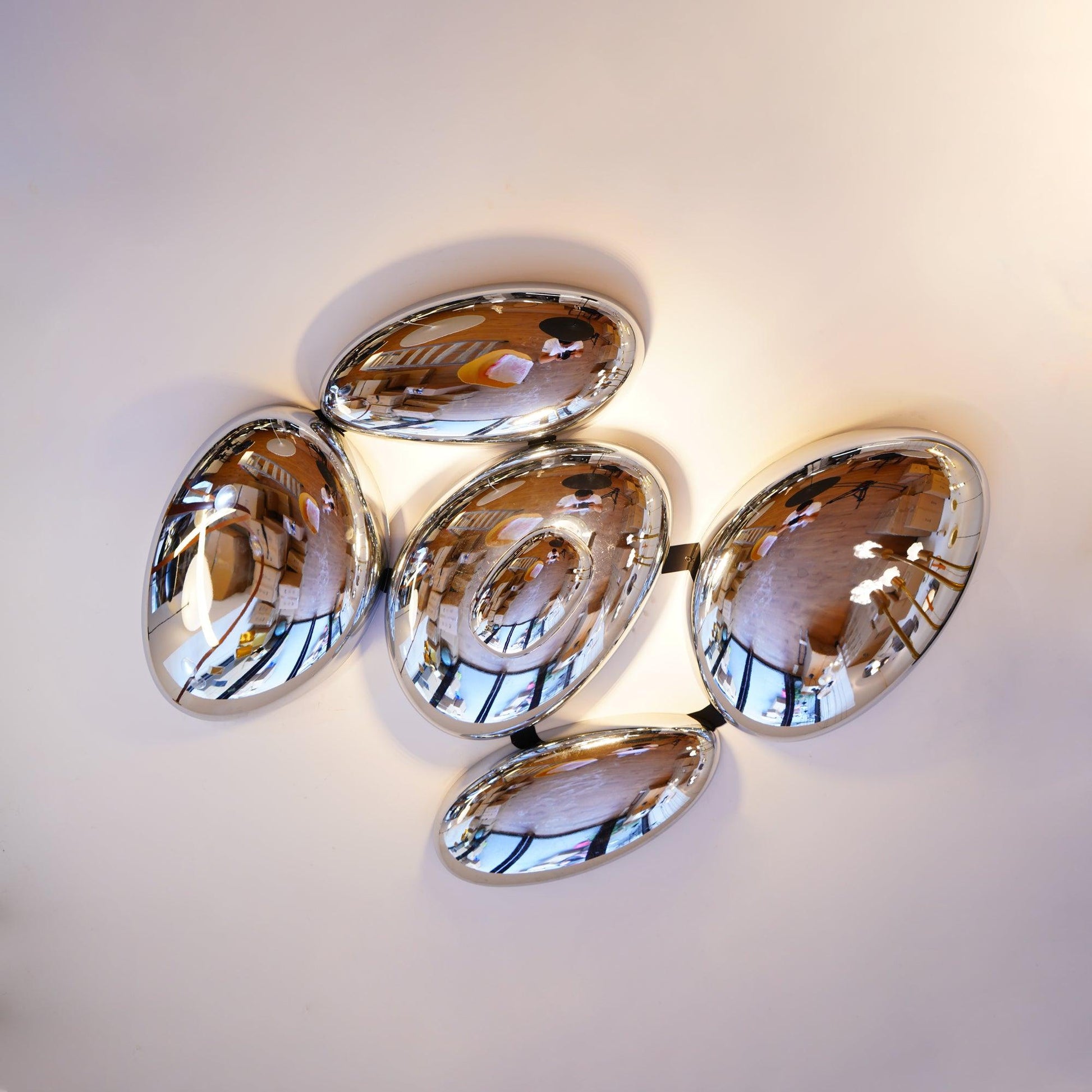Vostix Ceiling Lamp Chrome Pebble Modern-Neutral Decor