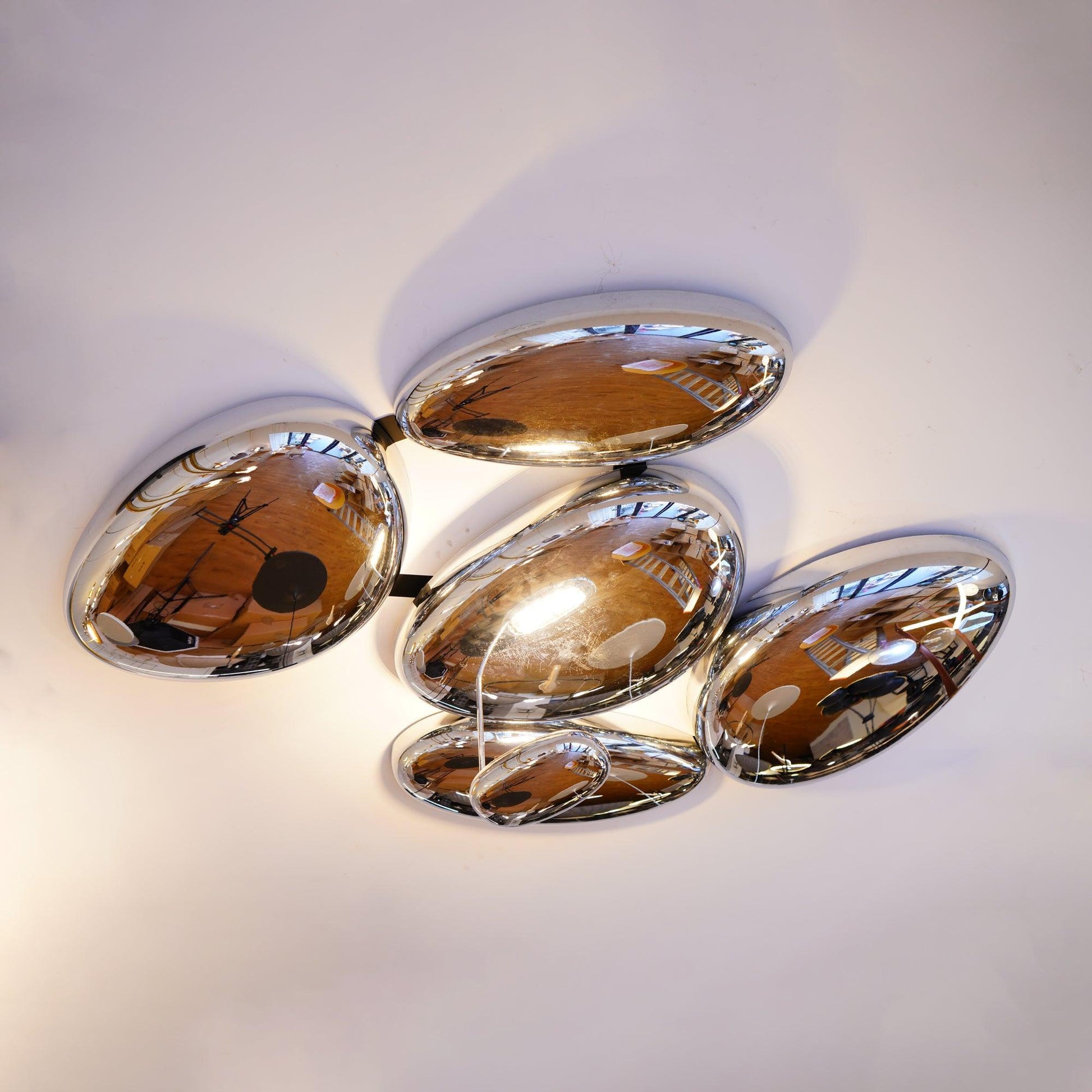 Vostix Ceiling Lamp Chrome Pebble Modern-Neutral Decor