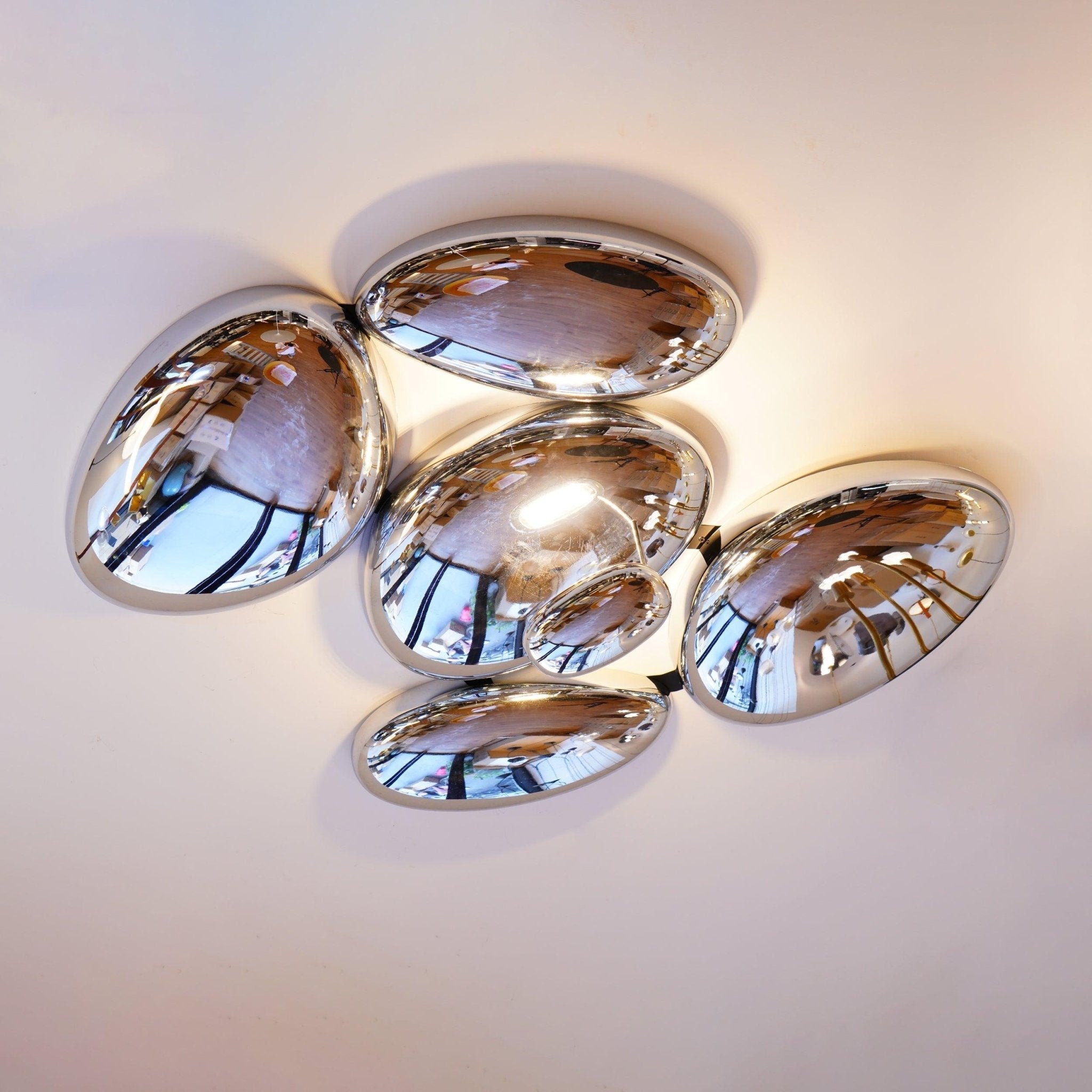 Vostix Ceiling Lamp Chrome Pebble Modern-Neutral Decor