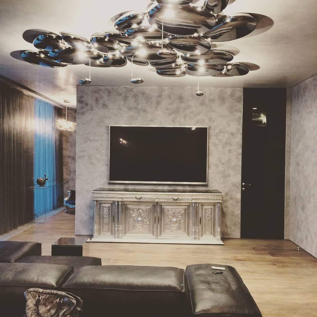 Vostix Ceiling Lamp Chrome Pebble Modern-Neutral Decor