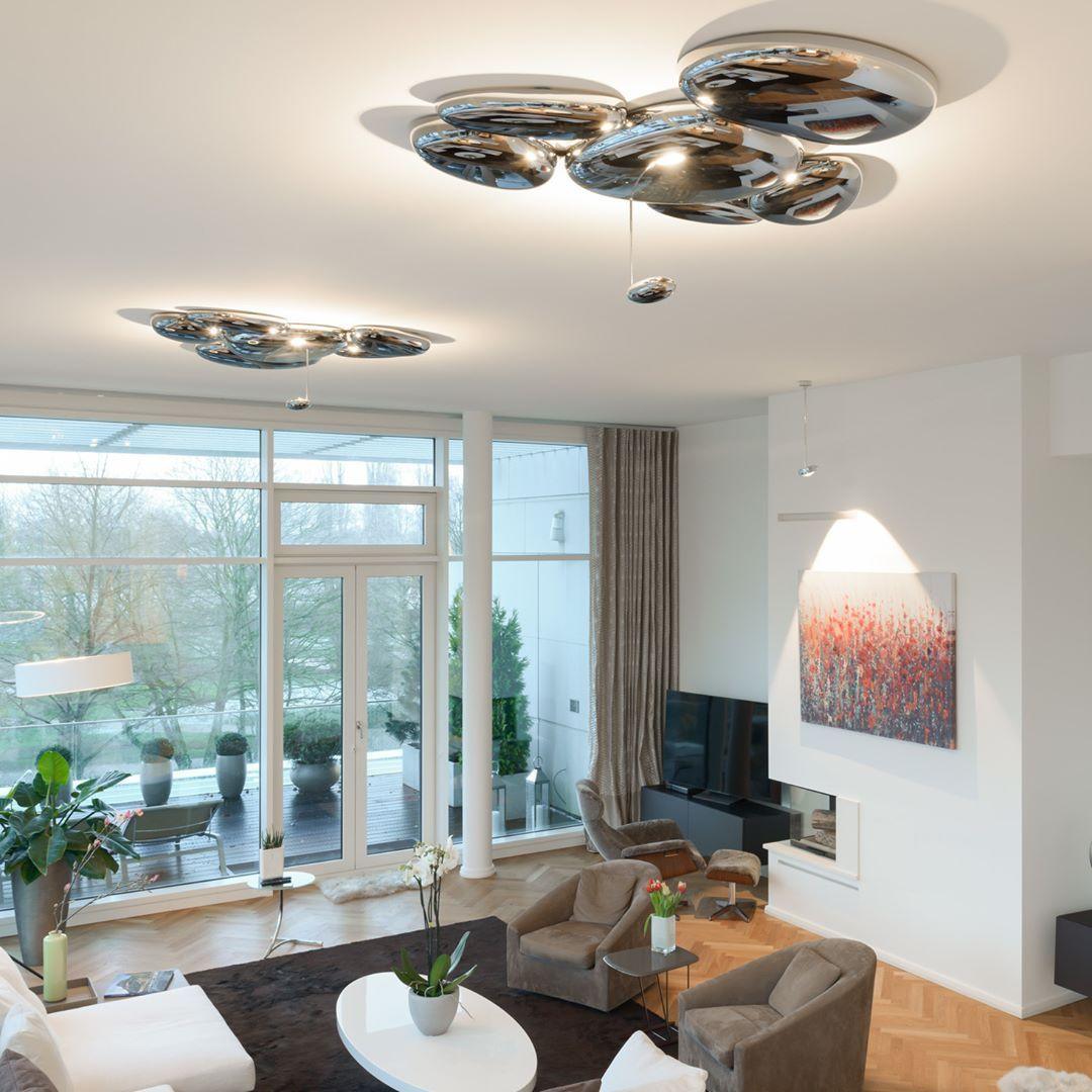 Vostix Ceiling Lamp Chrome Pebble Modern-Neutral Decor