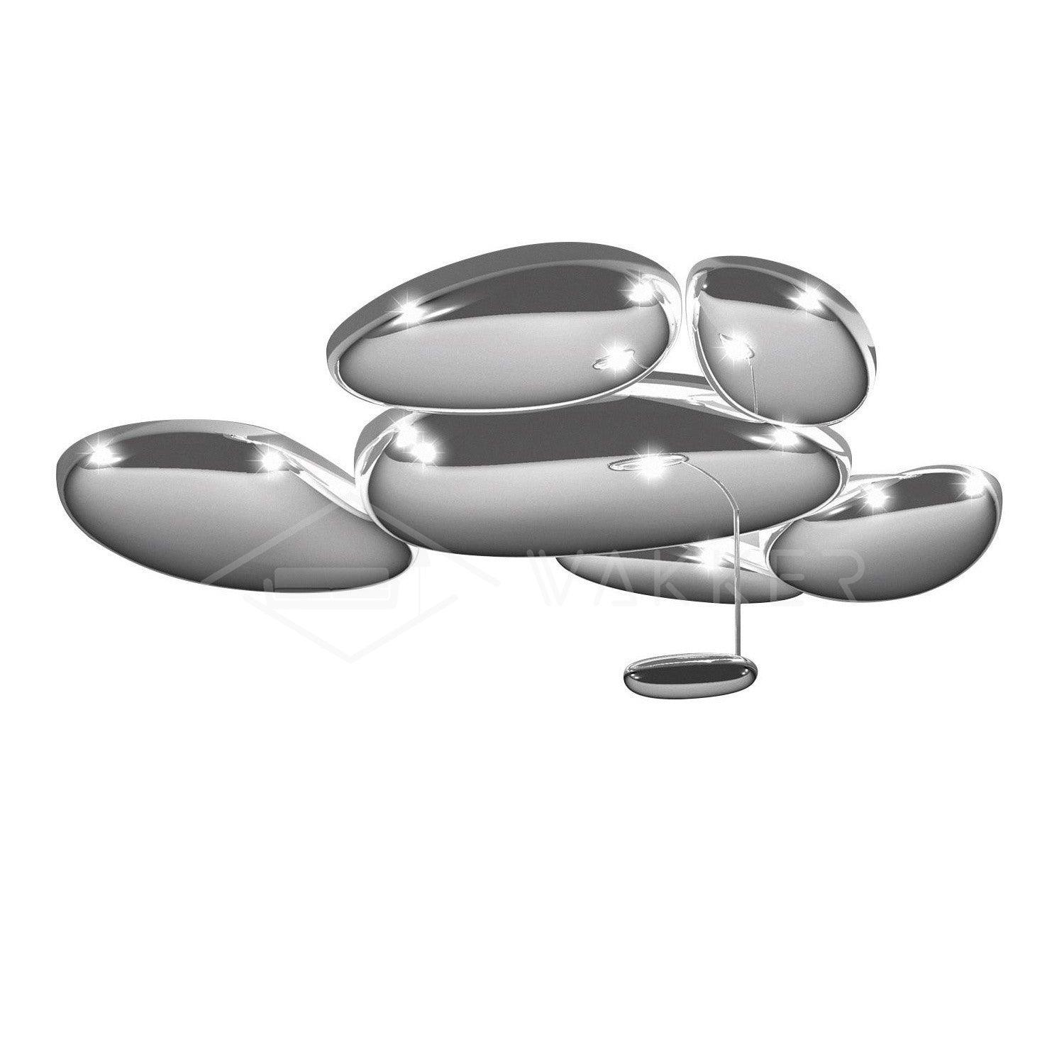Vostix Ceiling Lamp Chrome Pebble Modern-Neutral Decor