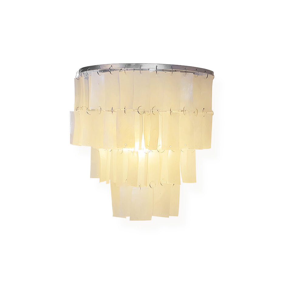 Vidoros Postmodern Luxury Shell Tiered Wall Lamp-Neutral Decor