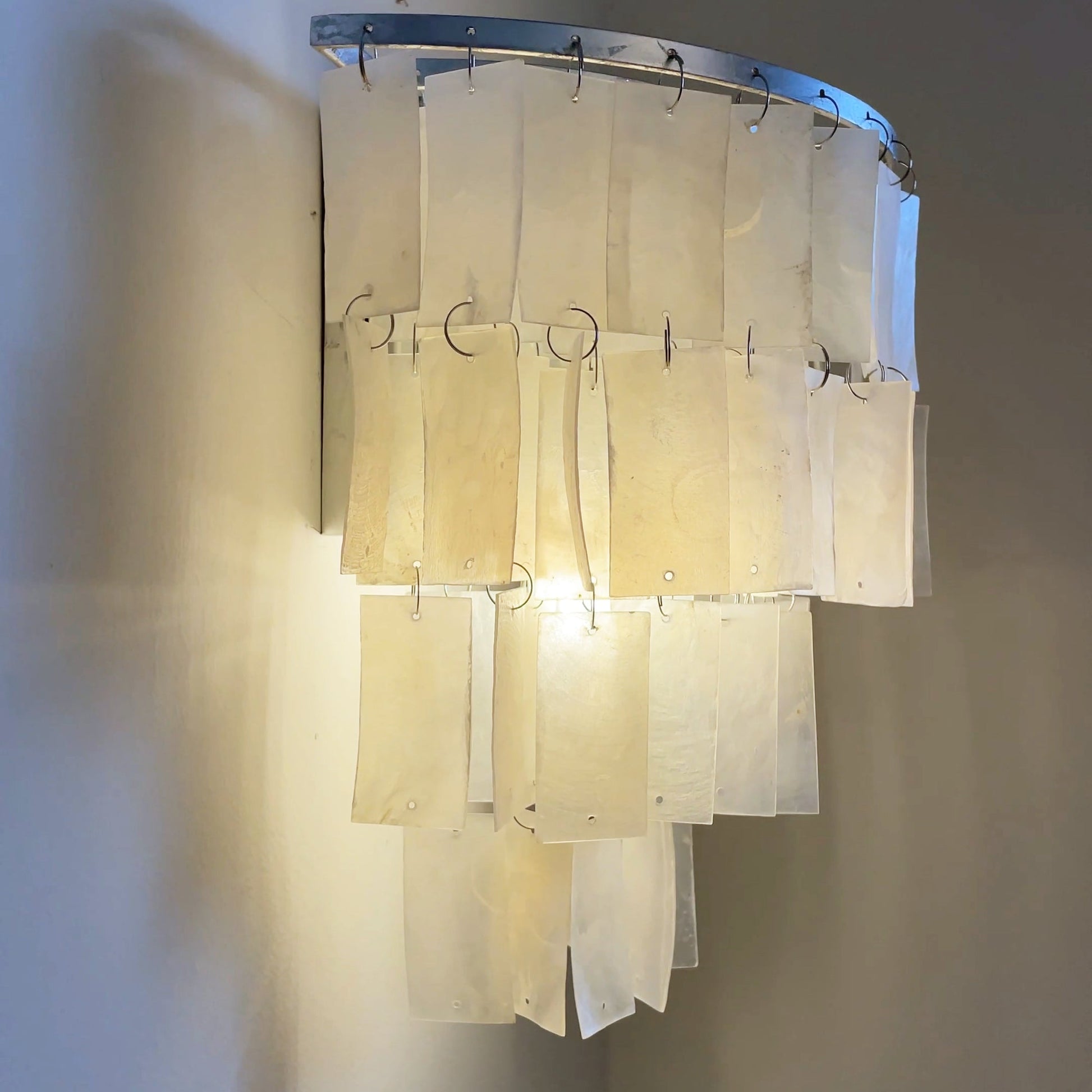 Vidoros Postmodern Luxury Shell Tiered Wall Lamp-Neutral Decor