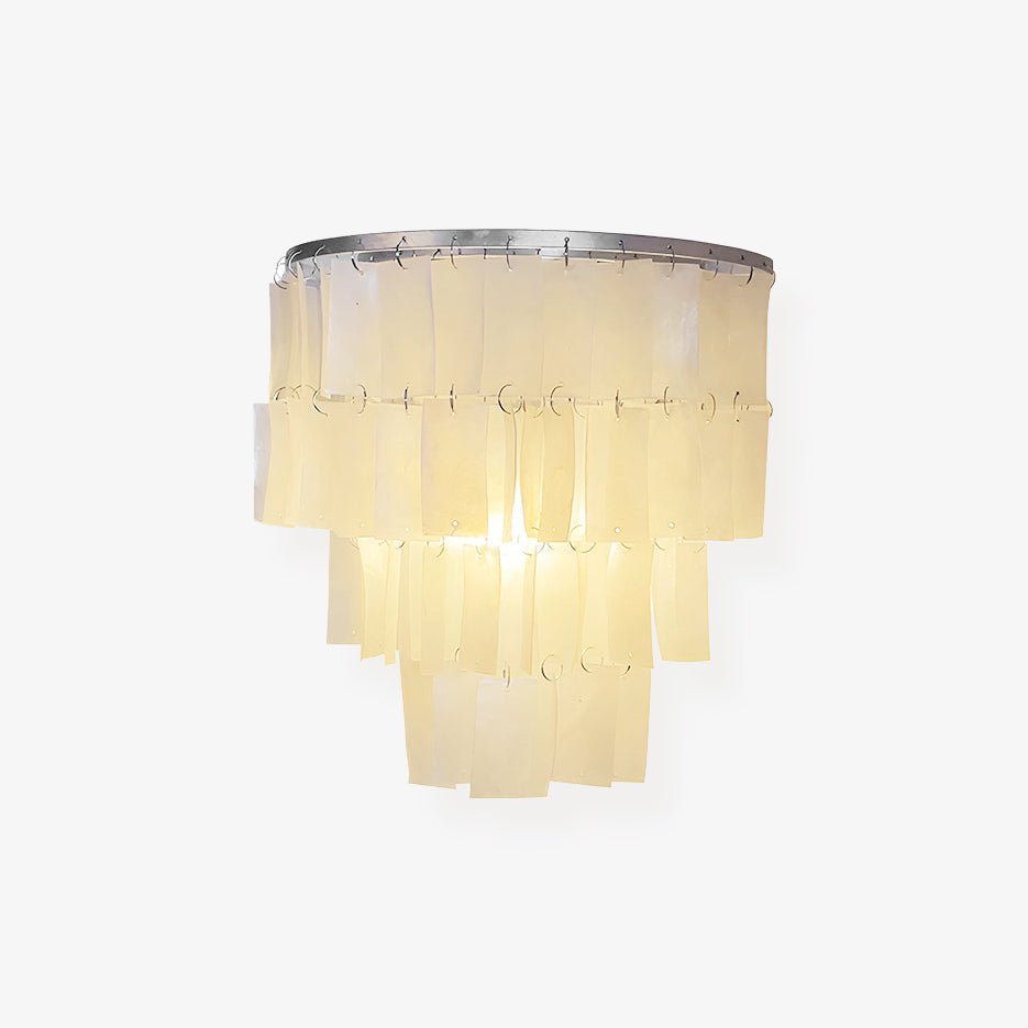 Vidoros Postmodern Luxury Shell Tiered Wall Lamp-Neutral Decor