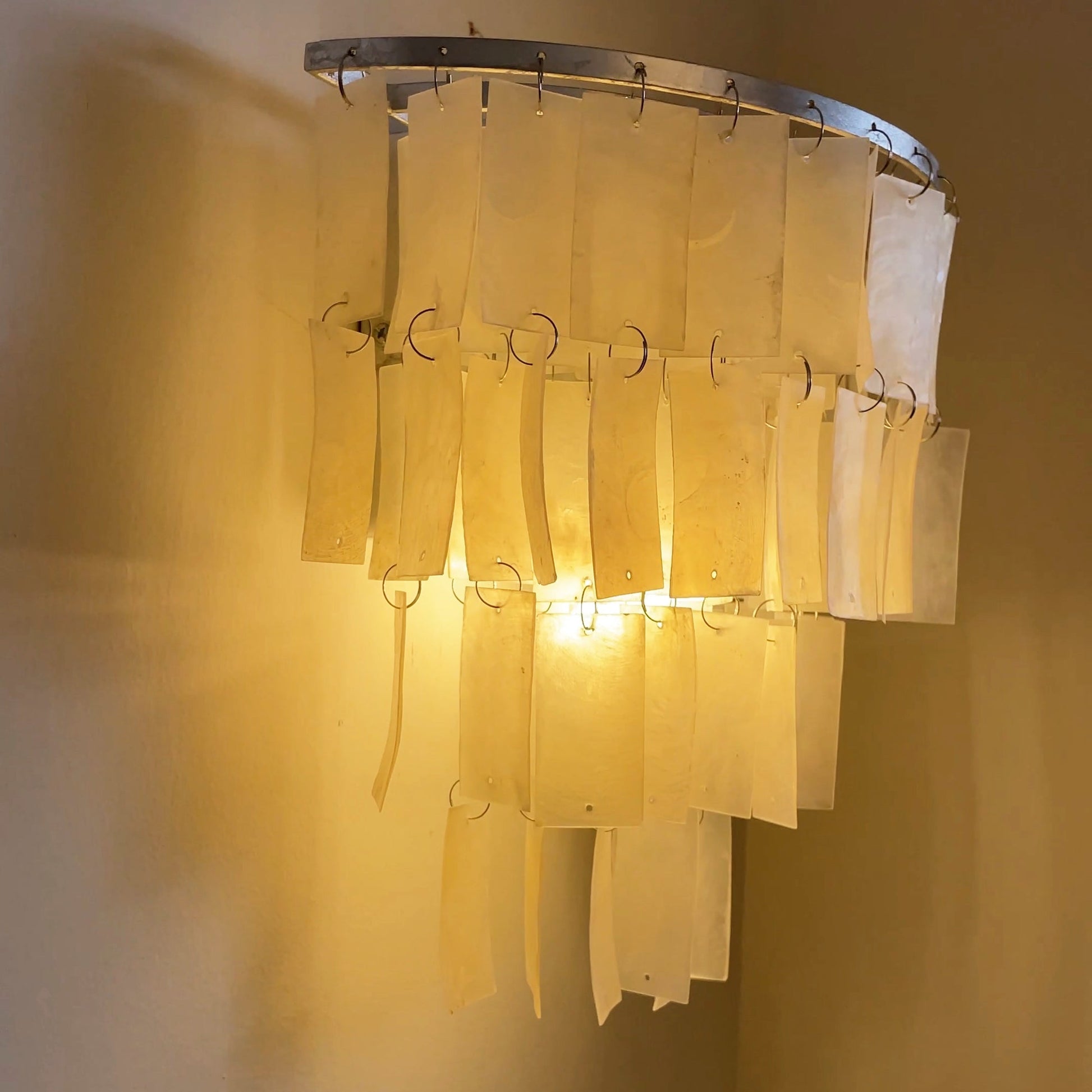 Vidoros Postmodern Luxury Shell Tiered Wall Lamp-Neutral Decor