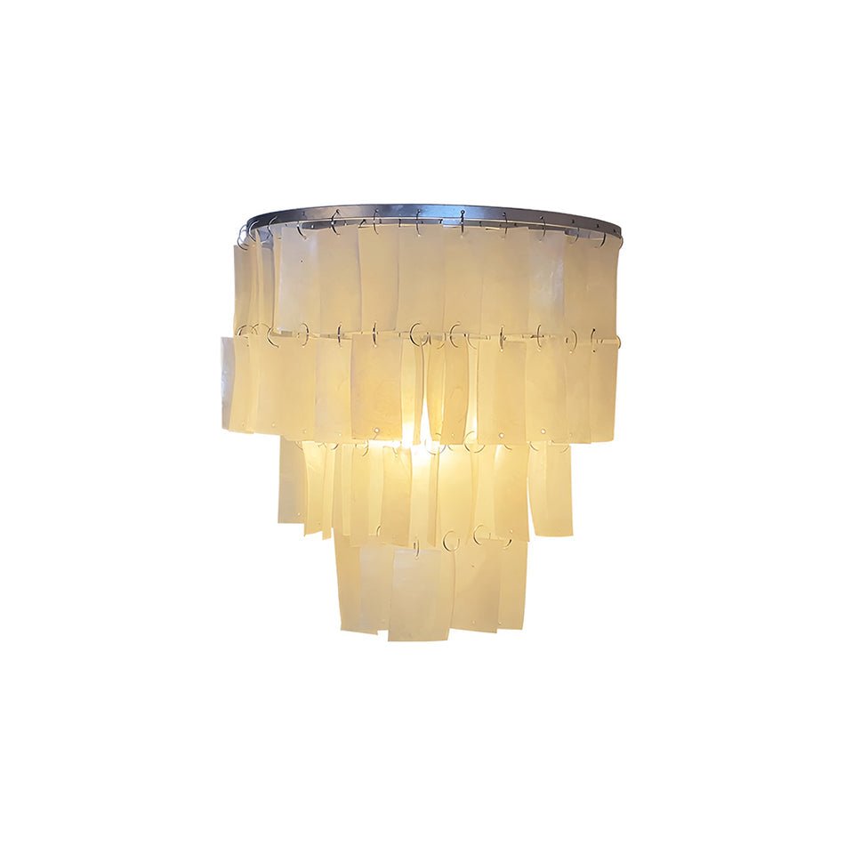 Vidoros Postmodern Luxury Shell Tiered Wall Lamp-Neutral Decor
