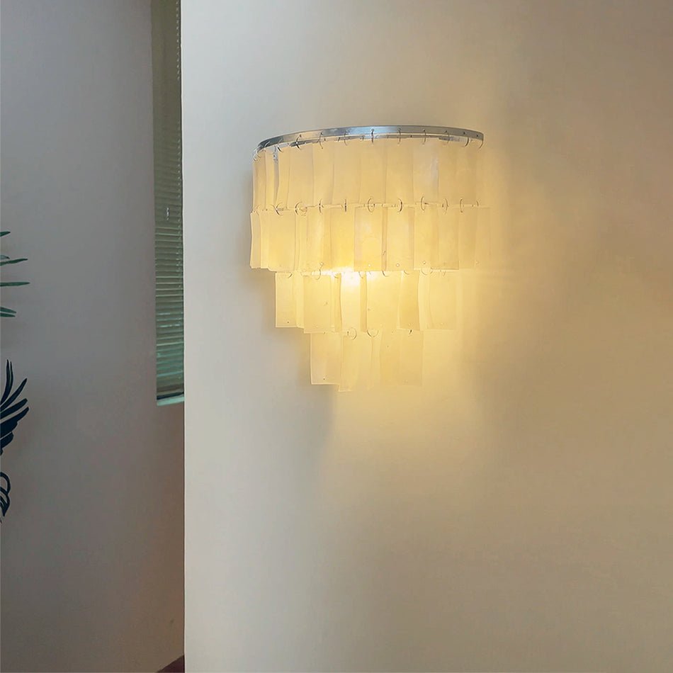 Vidoros Postmodern Luxury Shell Tiered Wall Lamp-Neutral Decor