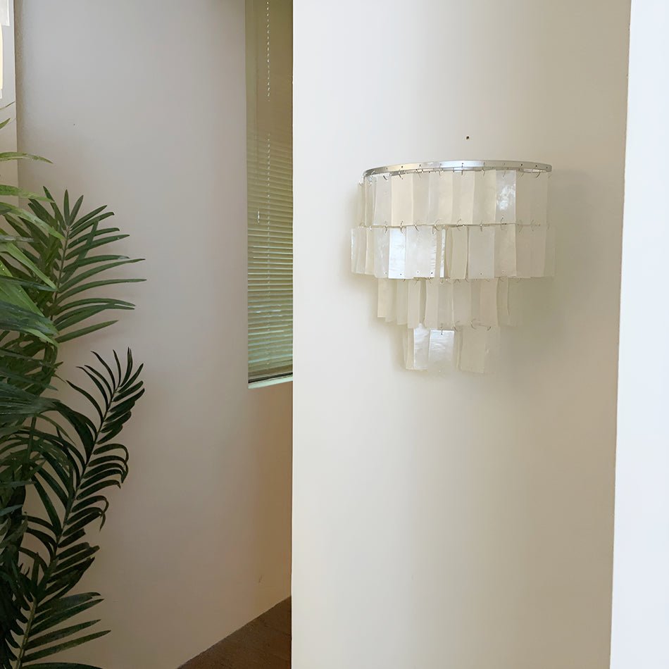 Vidoros Postmodern Luxury Shell Tiered Wall Lamp-Neutral Decor