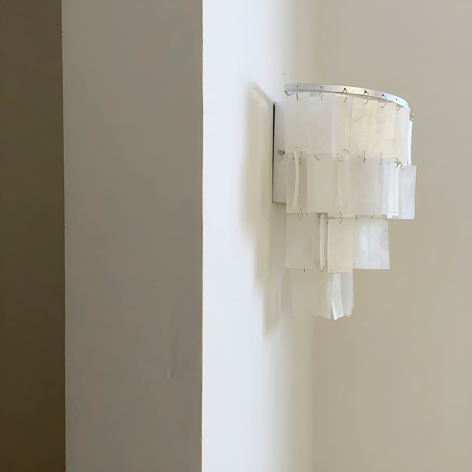 Vidoros Postmodern Luxury Shell Tiered Wall Lamp-Neutral Decor
