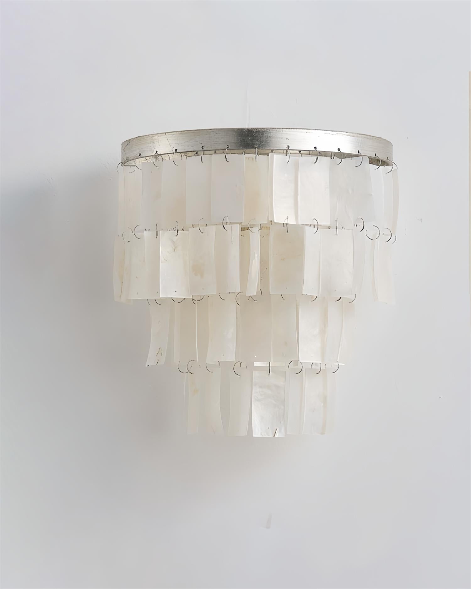 Vidoros Postmodern Luxury Shell Tiered Wall Lamp-Neutral Decor