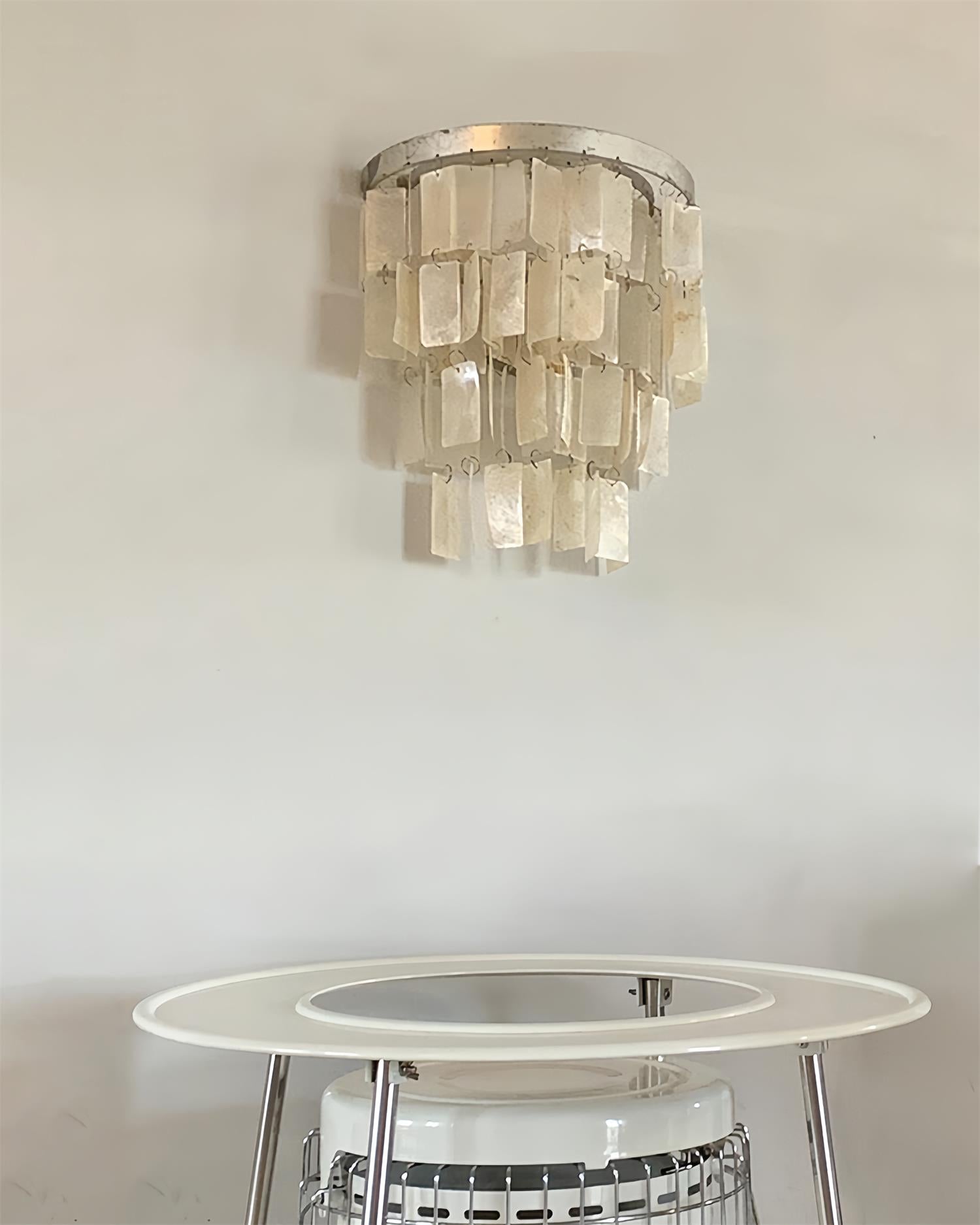 Vidoros Postmodern Luxury Shell Tiered Wall Lamp-Neutral Decor