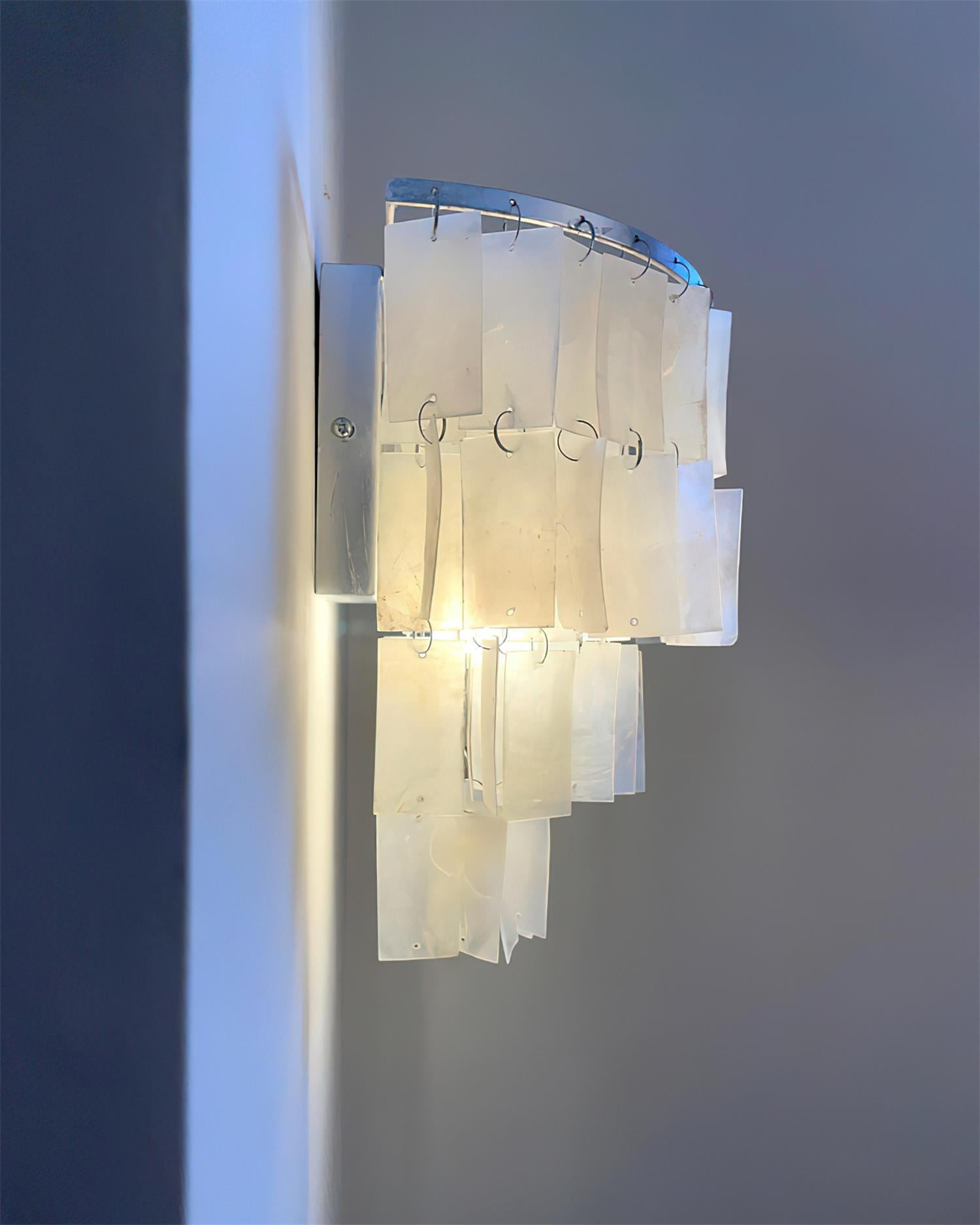 Vidoros Postmodern Luxury Shell Tiered Wall Lamp-Neutral Decor