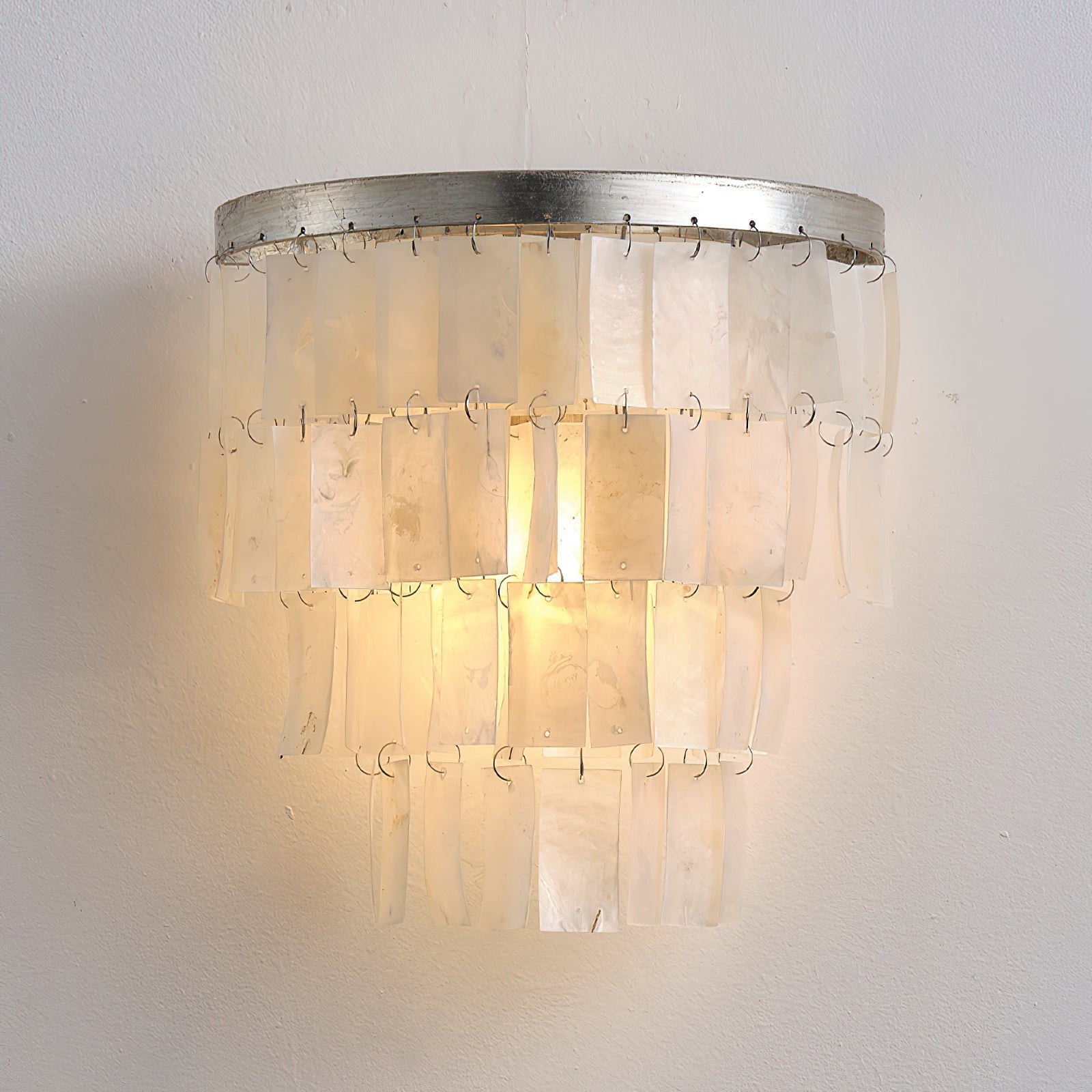 Vidoros Postmodern Luxury Shell Tiered Wall Lamp-Neutral Decor