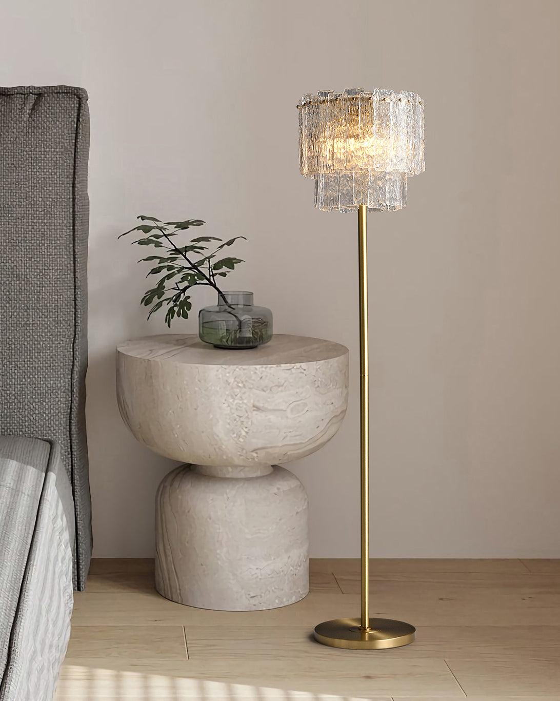 Nivelo Luxury Glass Floor Lamp-Neutral Decor