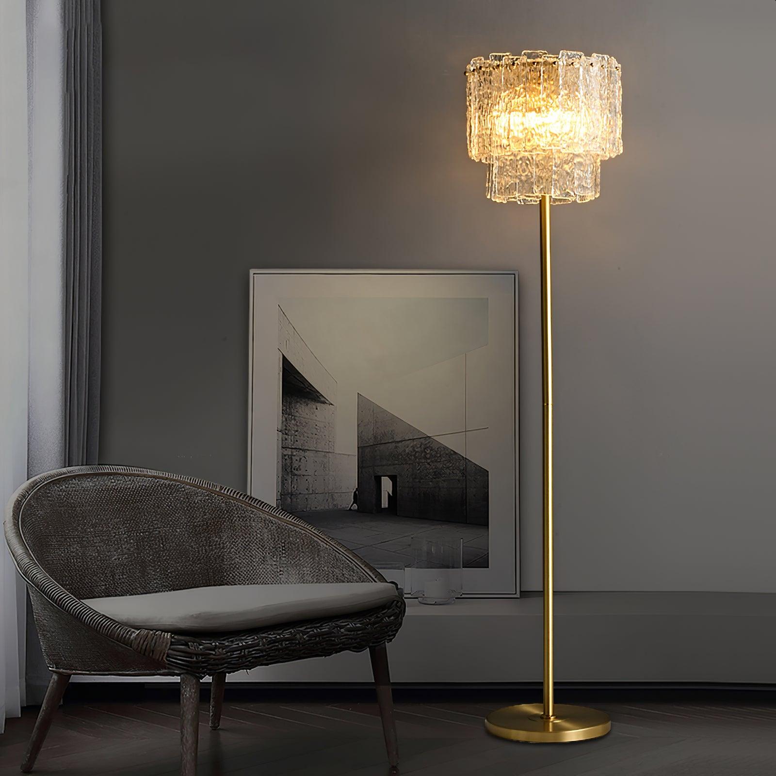 Nivelo Luxury Glass Floor Lamp-Neutral Decor