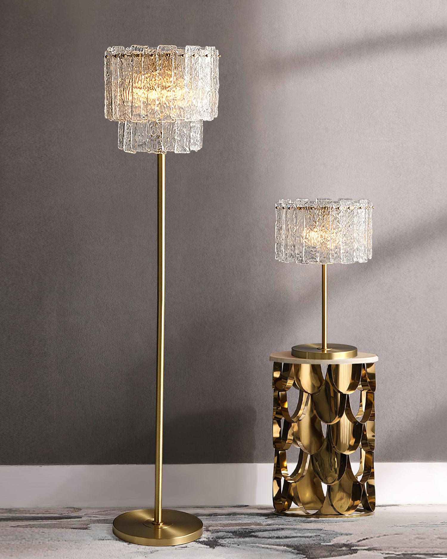 Nivelo Luxury Glass Floor Lamp-Neutral Decor