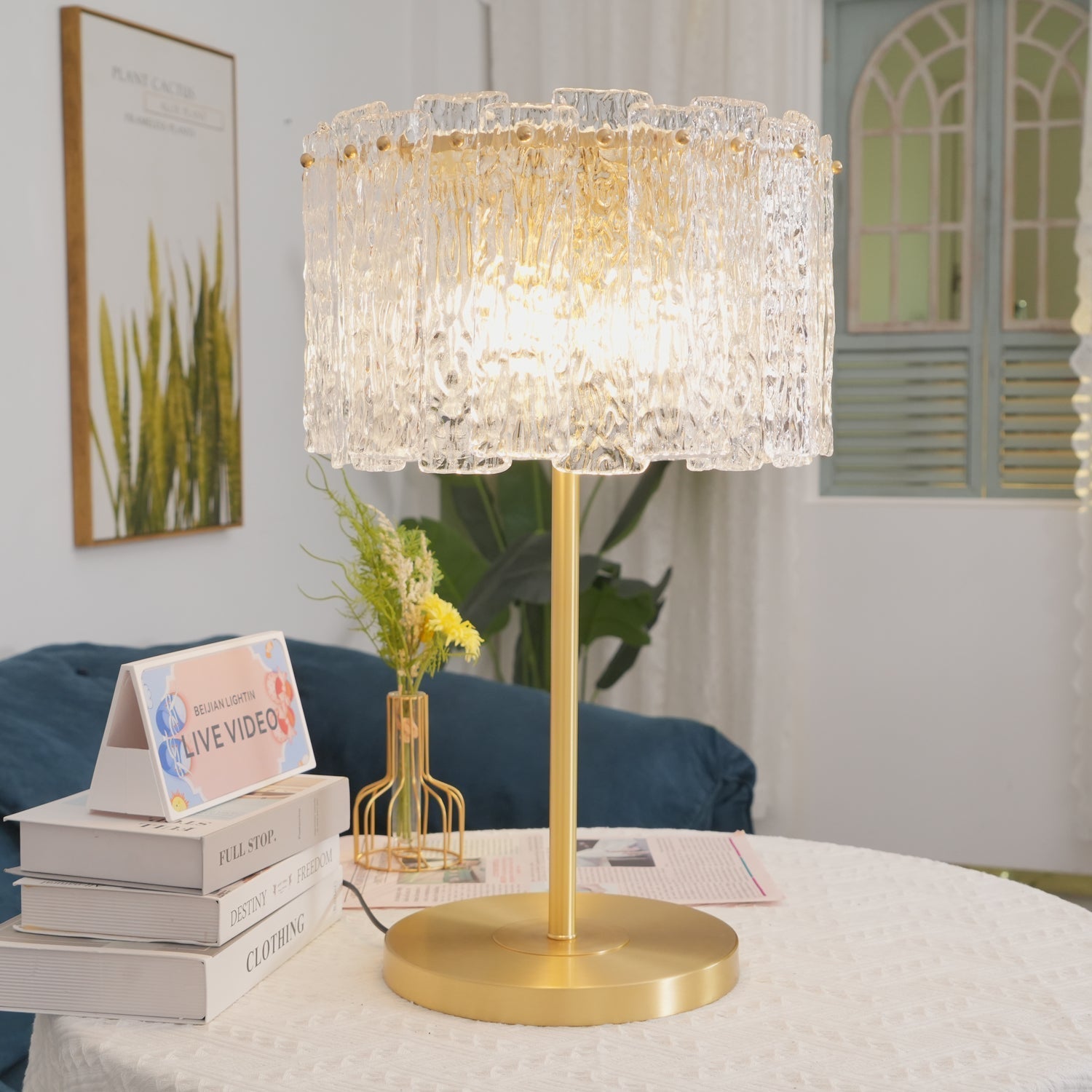 Erliren Crystal Table Lamp-Neutral Decor