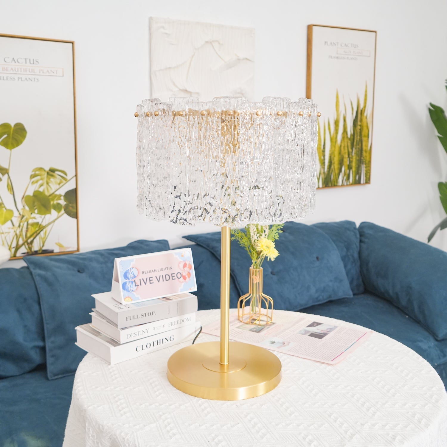 Erliren Crystal Table Lamp-Neutral Decor