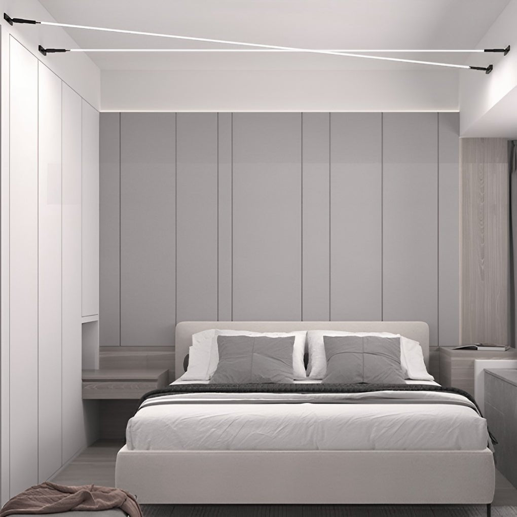 Zusken Minimalistic Steel Strip Ceiling Light-Neutral Decor