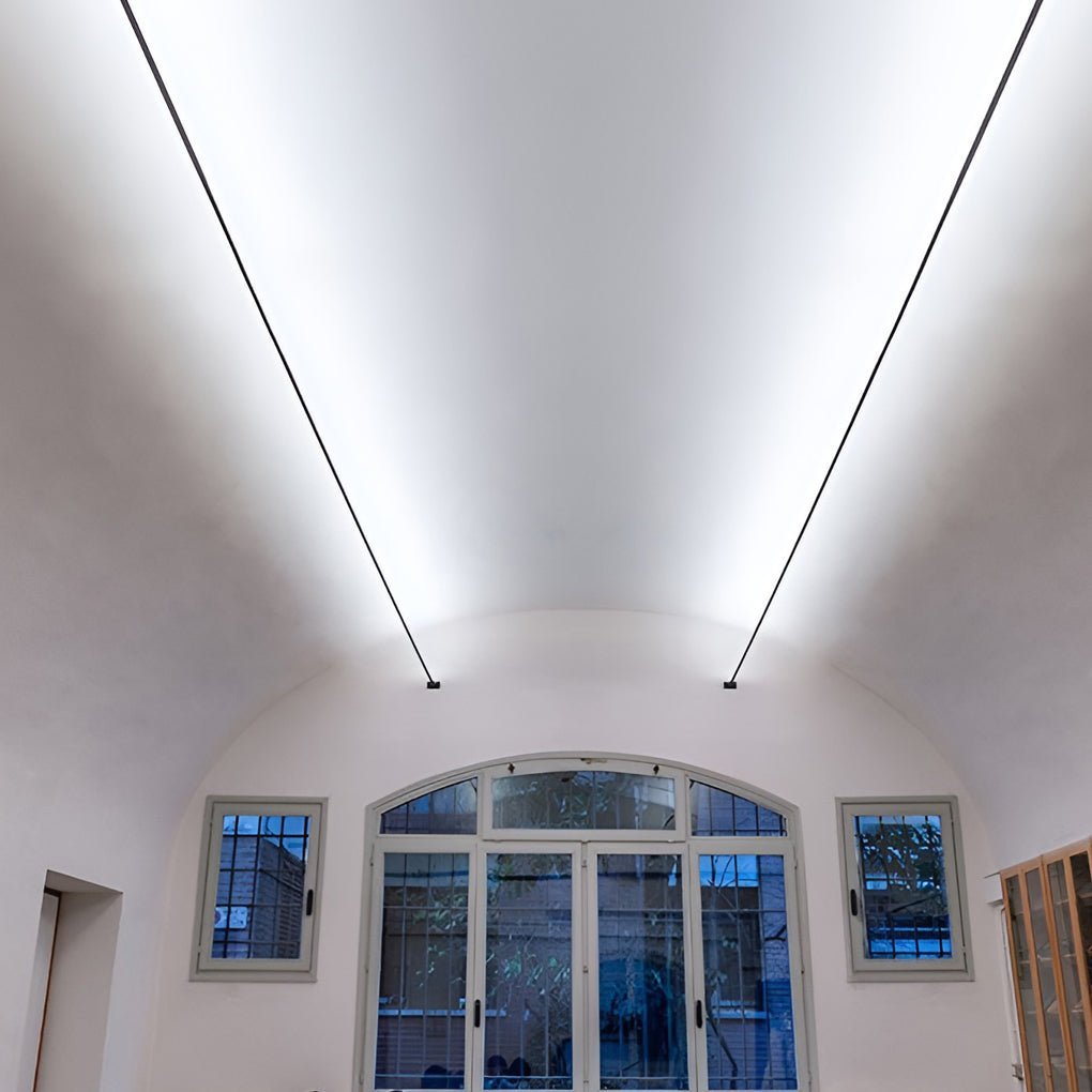 Zusken Minimalistic Steel Strip Ceiling Light-Neutral Decor