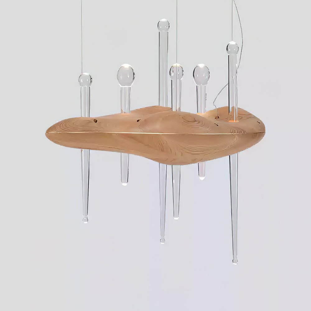 Umare Whimsical Oak Glass Pendant Light-Neutral Decor
