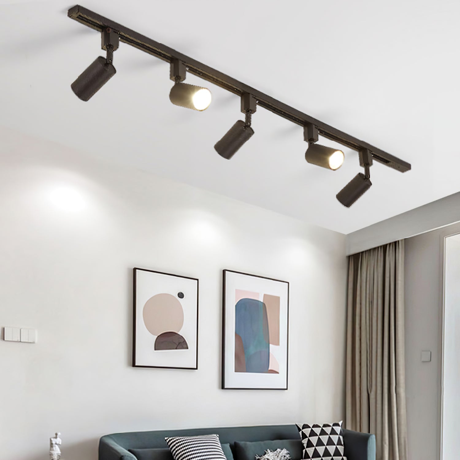 Galvyn Ceiling Lamp Sleek Cylinder Track with Minimalist-Neutral Decor
