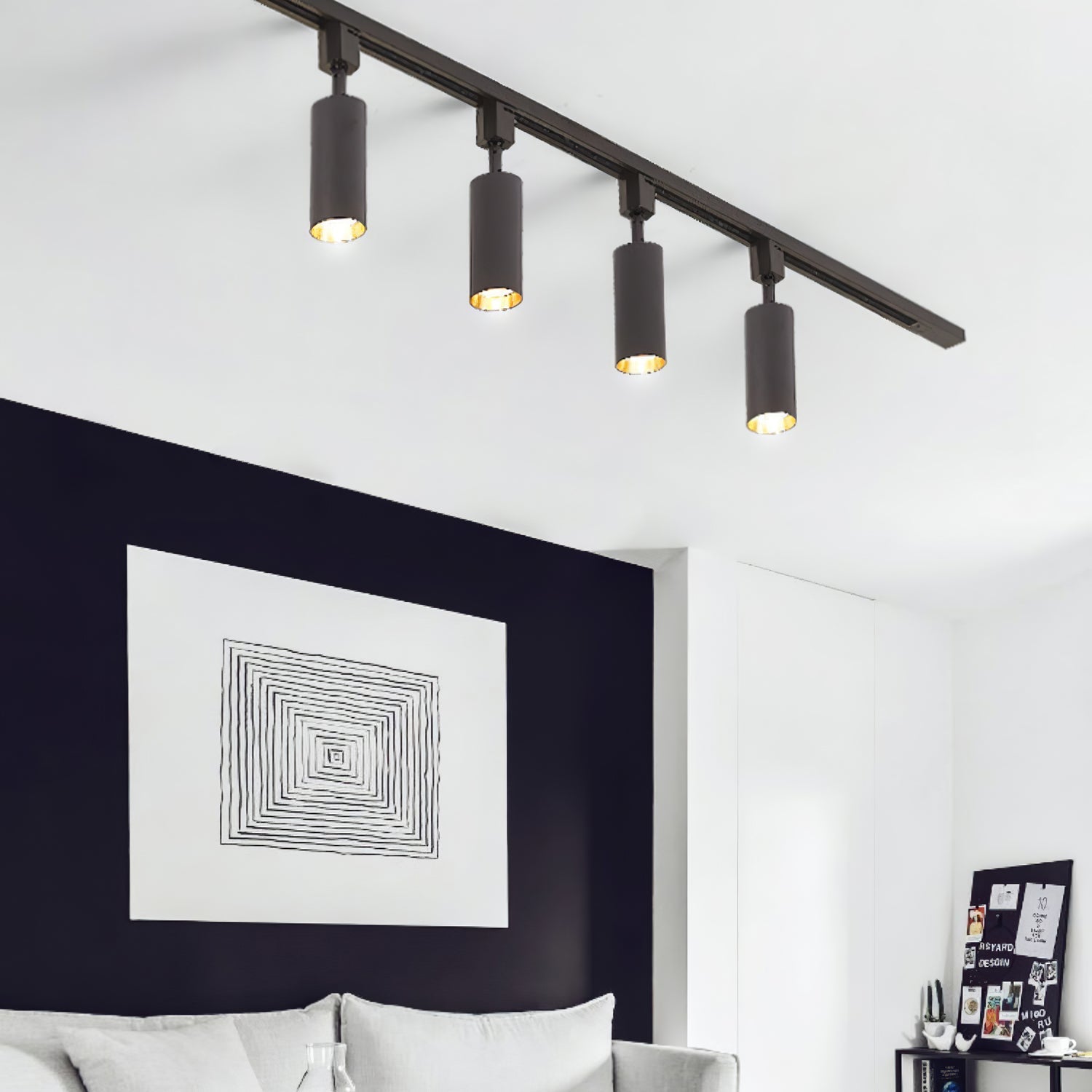 Galvyn Ceiling Lamp Sleek Cylinder Track with Minimalist-Neutral Decor