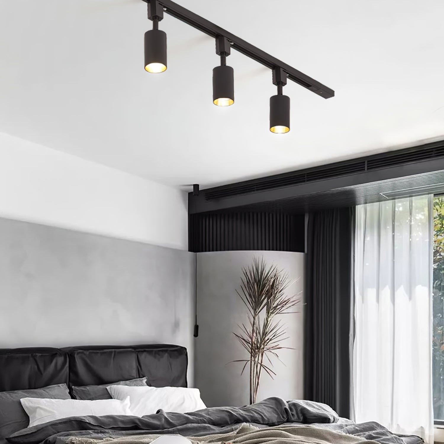 Galvyn Ceiling Lamp Sleek Cylinder Track with Minimalist-Neutral Decor