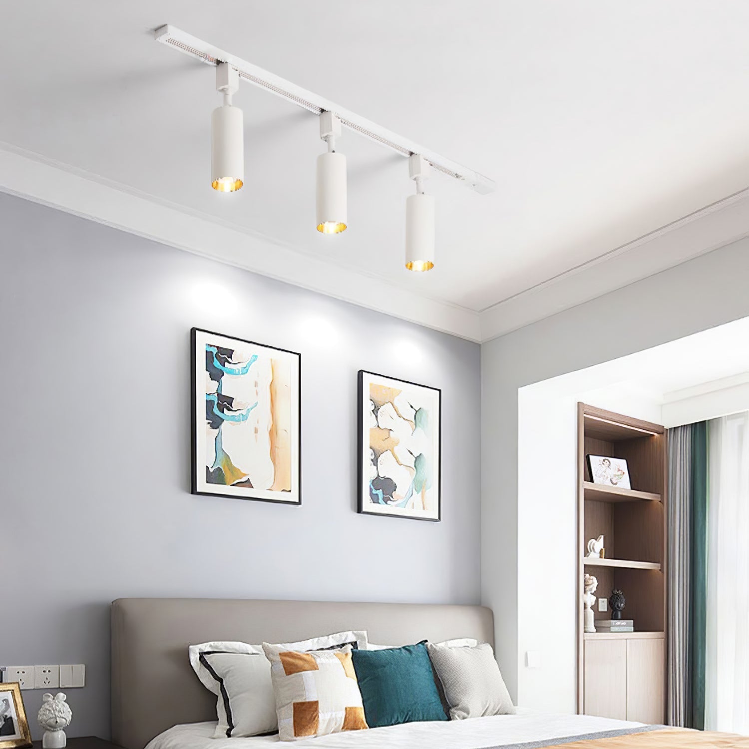 Galvyn Ceiling Lamp Sleek Cylinder Track with Minimalist-Neutral Decor