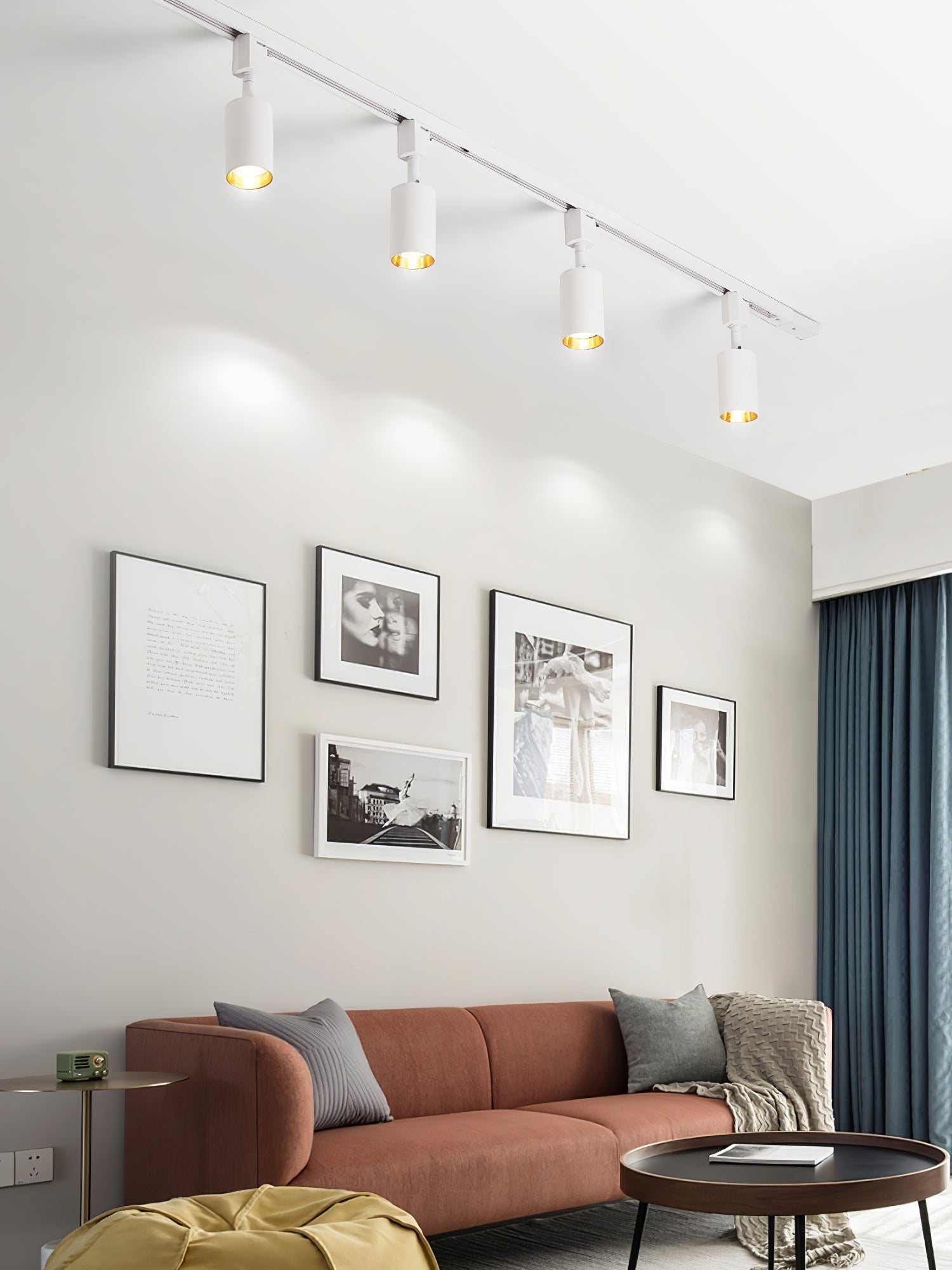 Galvyn Ceiling Lamp Sleek Cylinder Track with Minimalist-Neutral Decor