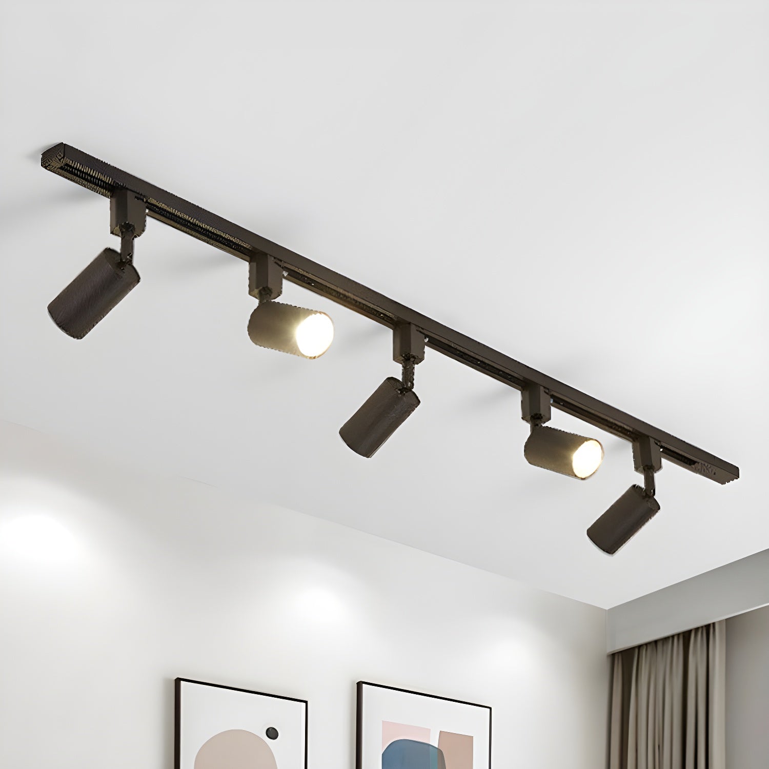 Galvyn Ceiling Lamp Sleek Cylinder Track with Minimalist-Neutral Decor
