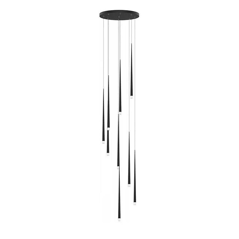 Reveno Chandelier Slender Black Minimalist-Neutral Decor