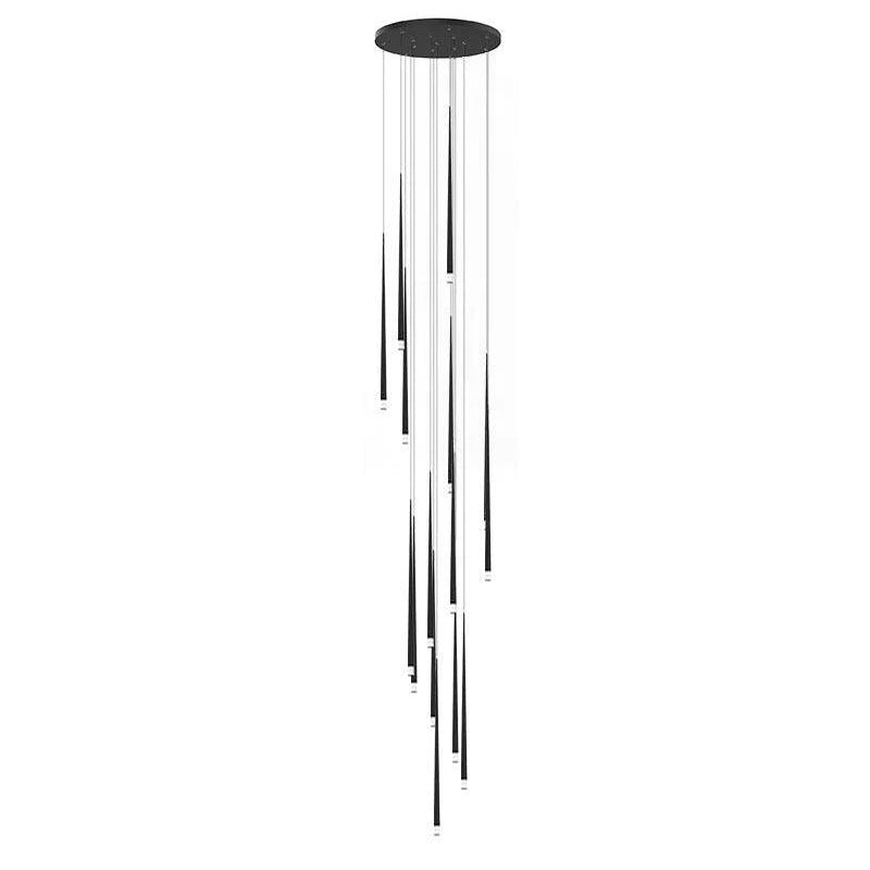 Reveno Chandelier Slender Black Minimalist-Neutral Decor