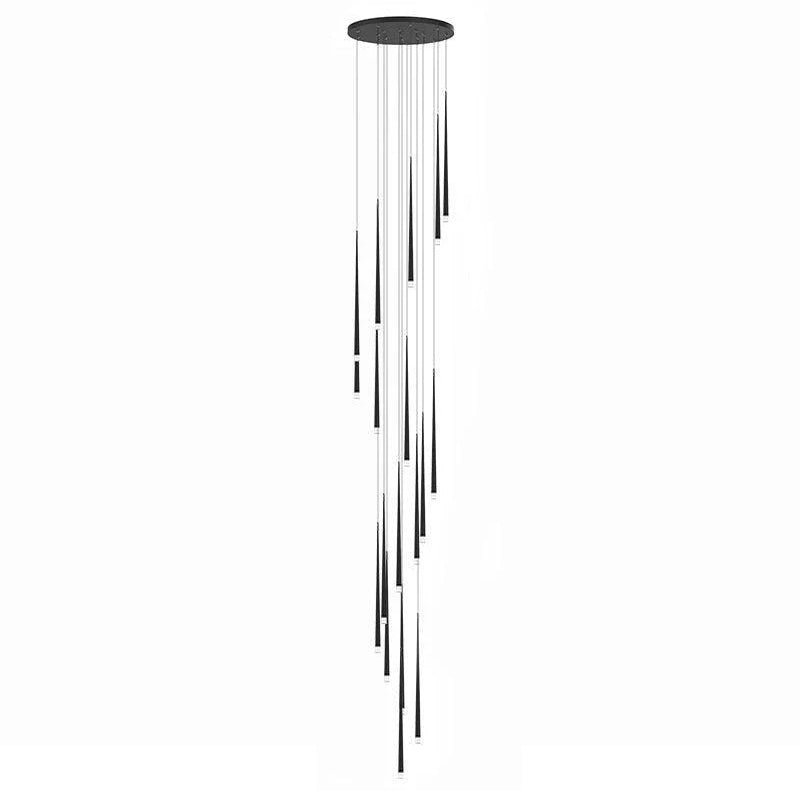 Reveno Chandelier Slender Black Minimalist-Neutral Decor