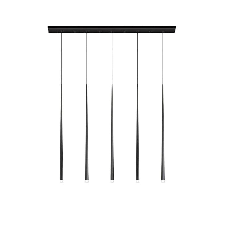 Reveno Chandelier Slender Black Minimalist-Neutral Decor