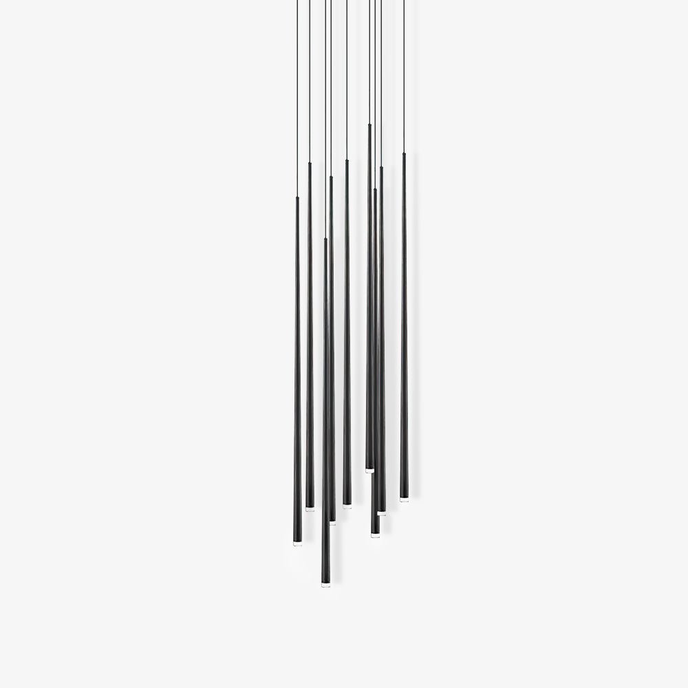 Reveno Chandelier Slender Black Minimalist-Neutral Decor