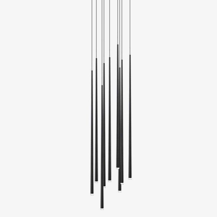 Reveno Chandelier Slender Black Minimalist-Neutral Decor