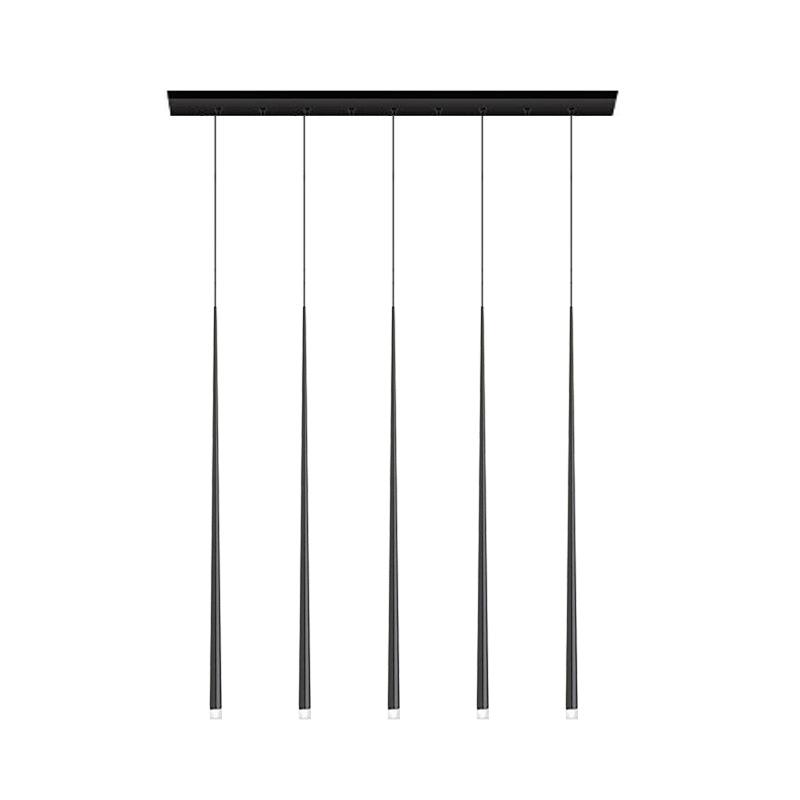 Reveno Chandelier Slender Black Minimalist-Neutral Decor
