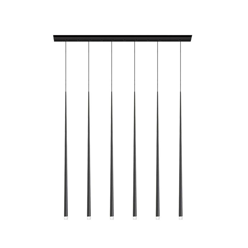 Reveno Chandelier Slender Black Minimalist-Neutral Decor
