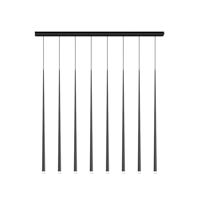Reveno Chandelier Slender Black Minimalist-Neutral Decor
