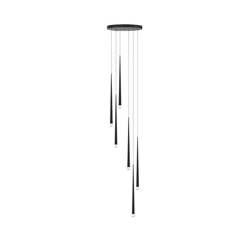 Reveno Chandelier Slender Black Minimalist-Neutral Decor